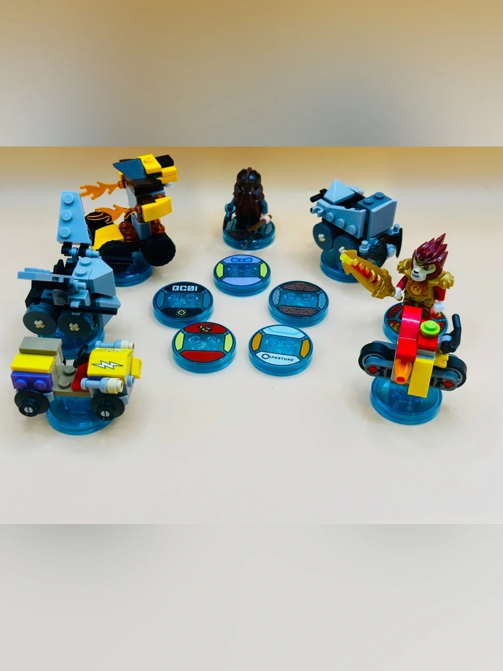 LEGO Dimensions Bundle — Minifigures Characters Vehicles Blue Bases Genuine LEGO